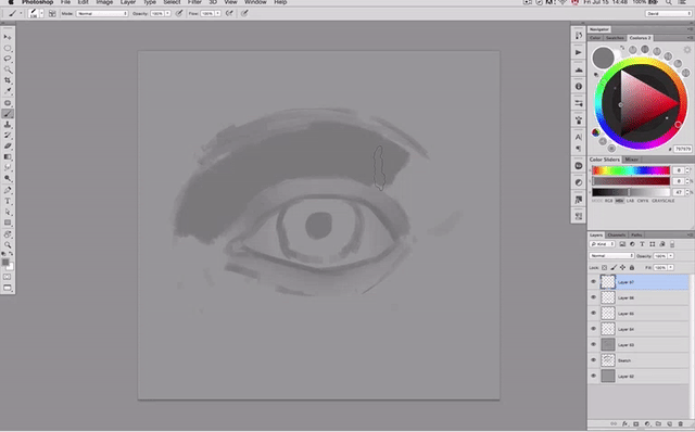 How to Paint Realistic Eyes, Step 07